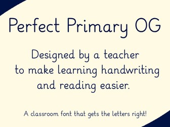Handwriting Font - Perfect Primary OG