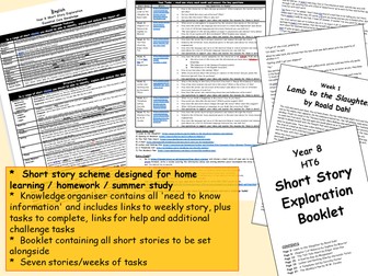 Year 8 Home Learning Knowledge Organiser and Booklet