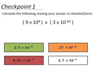 GCSE Maths Higher (Edexcel Unit 1.6) - Calculating with Standard Form