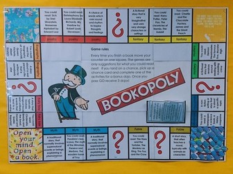 Bookopoly reading display