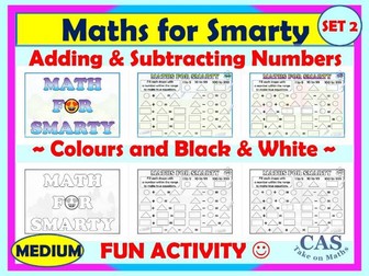 Maths for Smarty | Adding and Subtracting Numbers Templates Set 2 | Medium