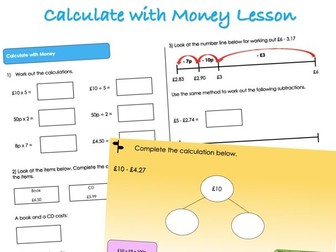 Year 4 Money - Calculate with Money Lesson