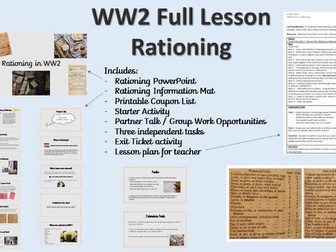 Rationing in WW2 Full Lesson & Resources