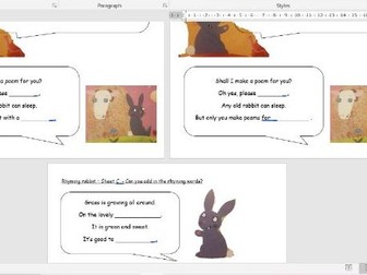 Rhyming Rabbit- Guided Reading or English Task - Year 1 - Finish the Riddle - Differentiated a,b,c