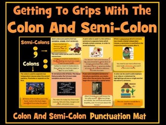 Colons and Semicolons: Punctuation Mat
