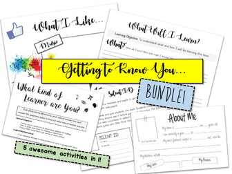 Getting to Know You: KS2–KS4 Bundle