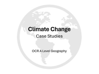 Climate Change Case Studies Summary