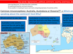 Geography Lesson- Countries and Continents