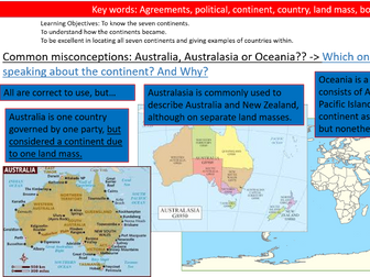 entire unit ks3 year 7 geography where in the world teaching