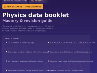 IB Physics SL & HL | Data Booklet Mastery Bundle | Practice Questions & Answers | New 2025 Syllabus