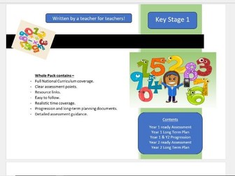 Maths Year 1 and 2 progression/ long term plans for the whole year