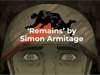 ‘Remains’ by Simon Armitage - GCSE English Literature - Conflict Poetry Anthology - ECT Friendly