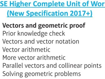 GCSE Higher (Unit 18): Vectors and Geometric Proof