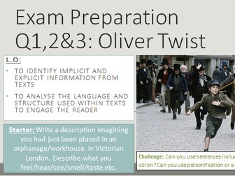 AQA Language Paper 1: Q1,2&3 Oliver Twist
