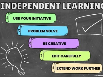 Independent Learning Poster - Display