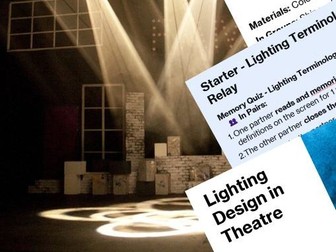 THEATRE ROLES: Lighting Design for Theatre and Drama