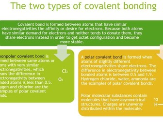 Two types of covalent bonds - handout