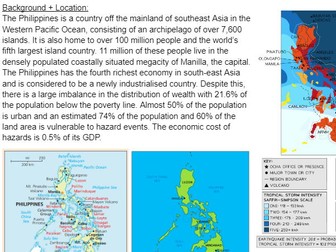The Philippines - Multi Hazardous Environment Case Study AQA A Level Geography Hazards