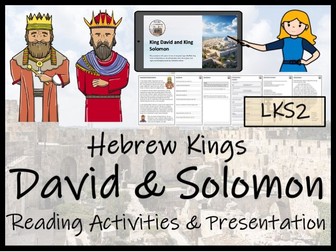 King David & King Solomon Reading Comprehension Activities | Year 3 or Year 4