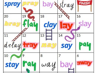 Snakes and Ladders - AY words