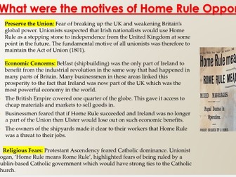 CCEA A2 History BUNDLE:  Home Rule Crisis - Partition of Ireland