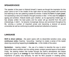 Derek walcott poems analysis image