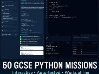 GCSE Python Auto-Marked Coding Tutor | 60 Interactive Challenges