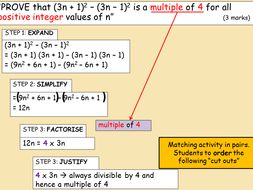 Algebraic Proof | Teaching Resources