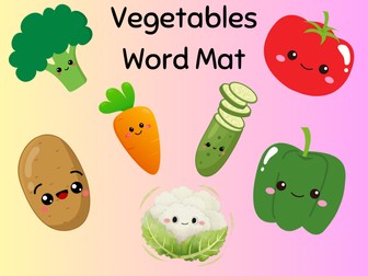 Vegetables Word Mat