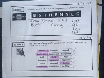 Do Now (Bell Tasks)