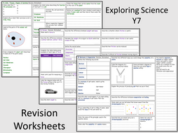 exploring science year 7 revision worksheets teaching