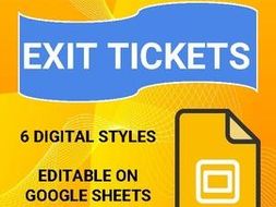 6 digital exit tickets 20 printable exit tickets by rombop