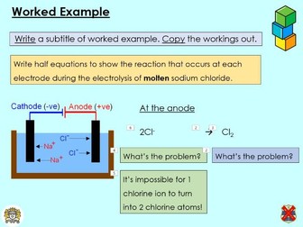 AQA GCSE - Half equations in electrolysis