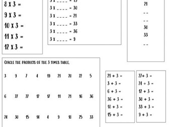 Times Table Activity Booklet