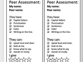 Peer and self assessment tickets.