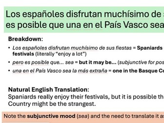 A Level Spanish Step-by--Step Spanish to English Translation Guide