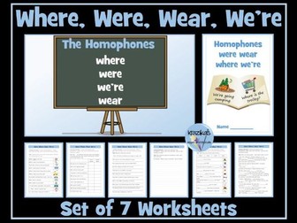 Homophones: Where, Were, We're and Wear