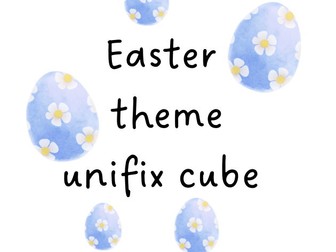 Easter themed unifix cube guides