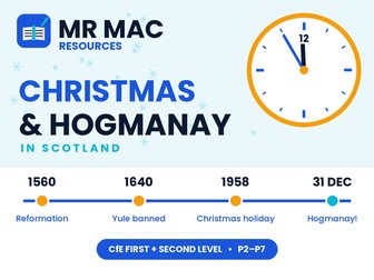 Christmas and Hogmanay in Scotland - Scottish CfE First and Second Level - P2-P7 - Printer Friendly