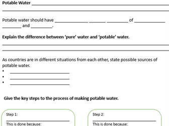 GCSE Chemistry - C10 Combined science worksheets