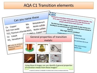 AQA C1  Transition elements (Triple only)