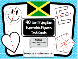 Lines of Symmetry Task Cards with BONUS Smart Notebook File 4.G.A.3