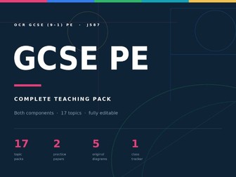 OCR GCSE PE J587 | Whole Course: PowerPoints, Booklets, Exams, Coursework