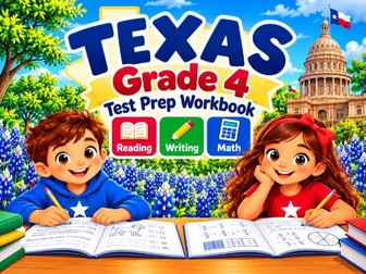 Texas Grade 4 STAAR Reading, Writing & Math Workbook