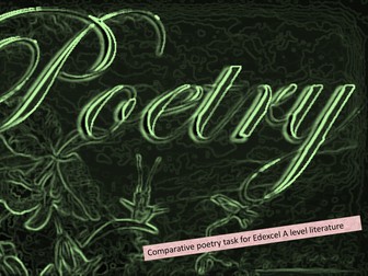 Edexcel 'Poems of the decade' COMPARATIVE poems SUPER 6 BUNDLE !