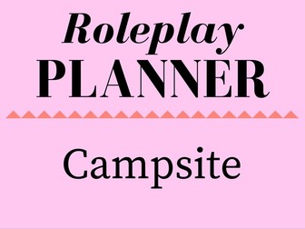 Campsite Role Play Storyline Planner