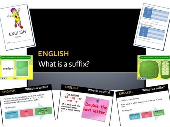 English - Suffixes Teacher Pack (Presentation, Printable Workbook and IWB Activity's)
