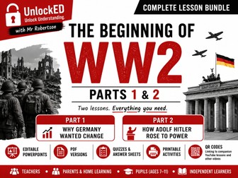 The Beginning of  WW2 - Complete Lesson Pack (Parts 1 & 2)