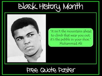 Black History Month - Civil Rights Quote Poster
