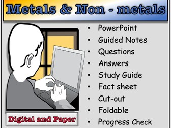 Periodic Table of Elements and Metals and Non-Metals Explained 2 lessons for Distance Learning and Homeschool KS3